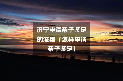 济宁申请亲子鉴定的流程（怎样申请亲子鉴定）