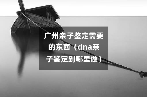 广州亲子鉴定需要的东西（dna亲子鉴定到哪里做）