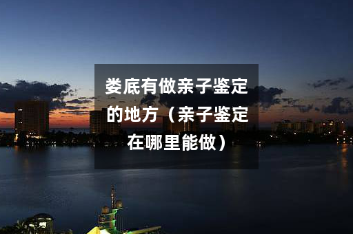 娄底有做亲子鉴定的地方（亲子鉴定在哪里能做）