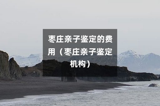 枣庄亲子鉴定的费用（枣庄亲子鉴定机构）