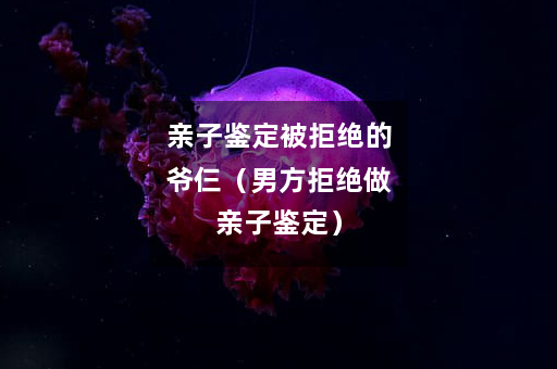 亲子鉴定被拒绝的爷仨（男方拒绝做亲子鉴定）